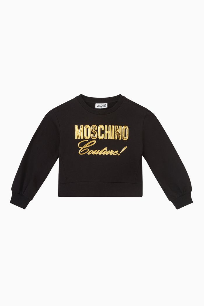 

Logo Print Sweatshirt in Cotton, Black