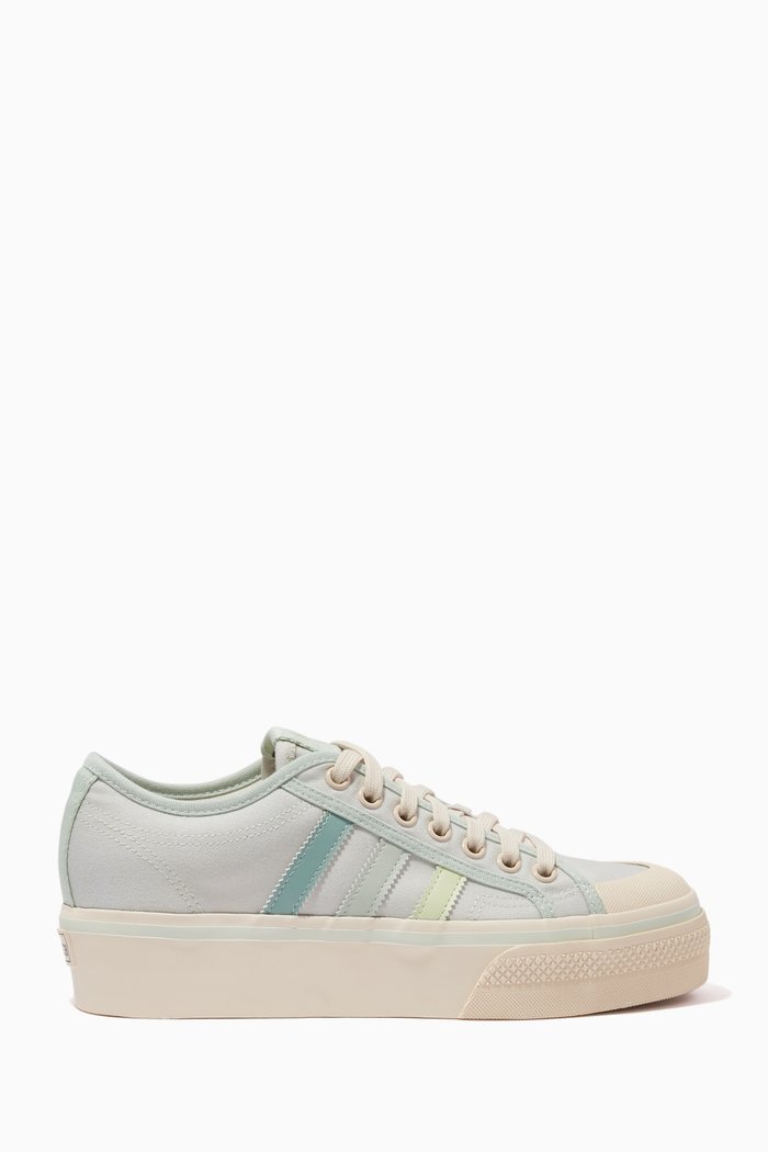 

Nizza Platform Sneakers in Recycled Ocean Plastic & Polyester, Blue