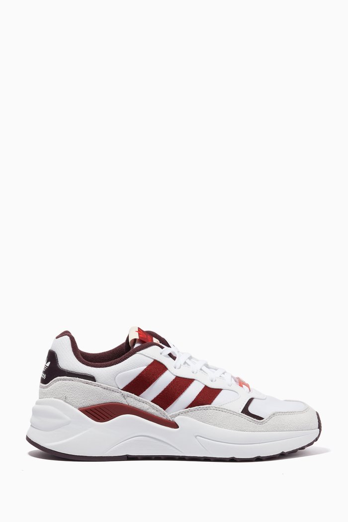 

Retropy Adisuper Vegan Low-top Sneakers in Recycled Textile, Burgundy