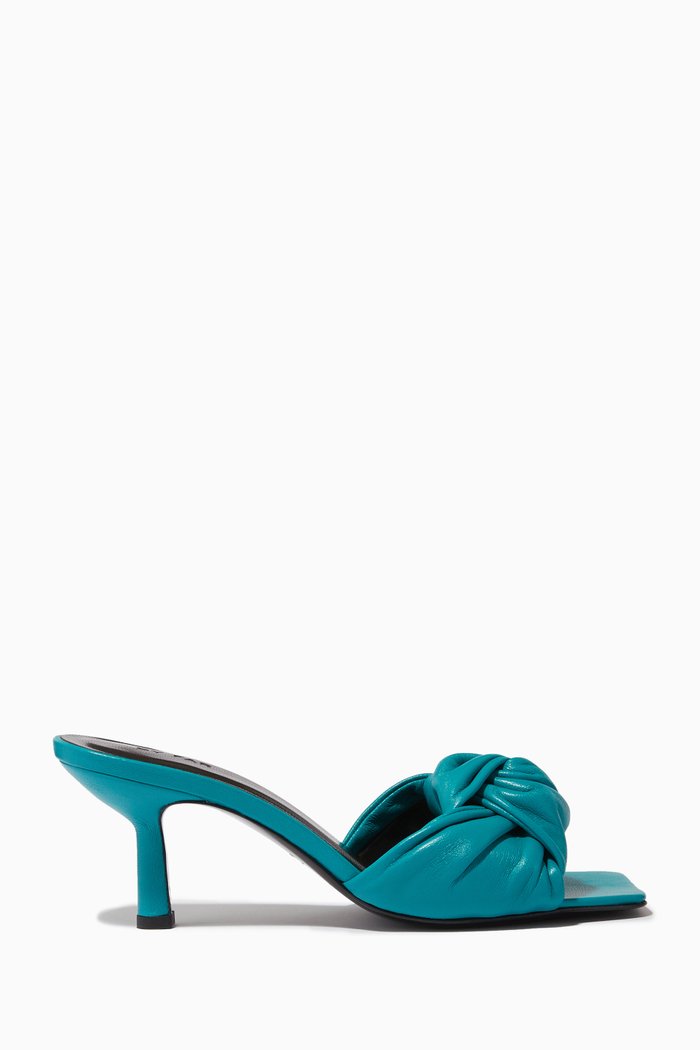 

Lana Mules in Gloss Leather, Blue