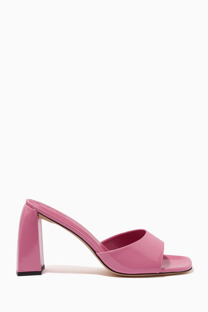 

Michele 100 Mule Sandals in Patent-leather, Pink