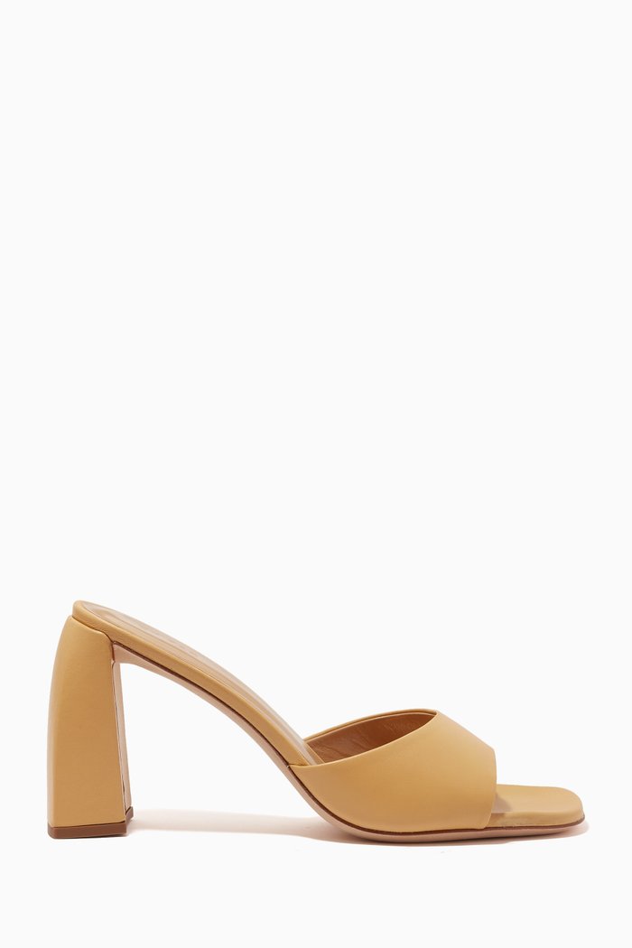 Michele 100 Mule Sandals in Patent-leather, Neutral