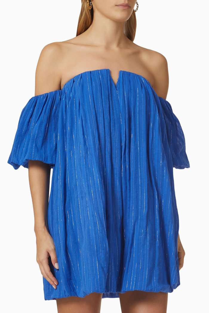 

Cosima Dress in Cotton, Blue