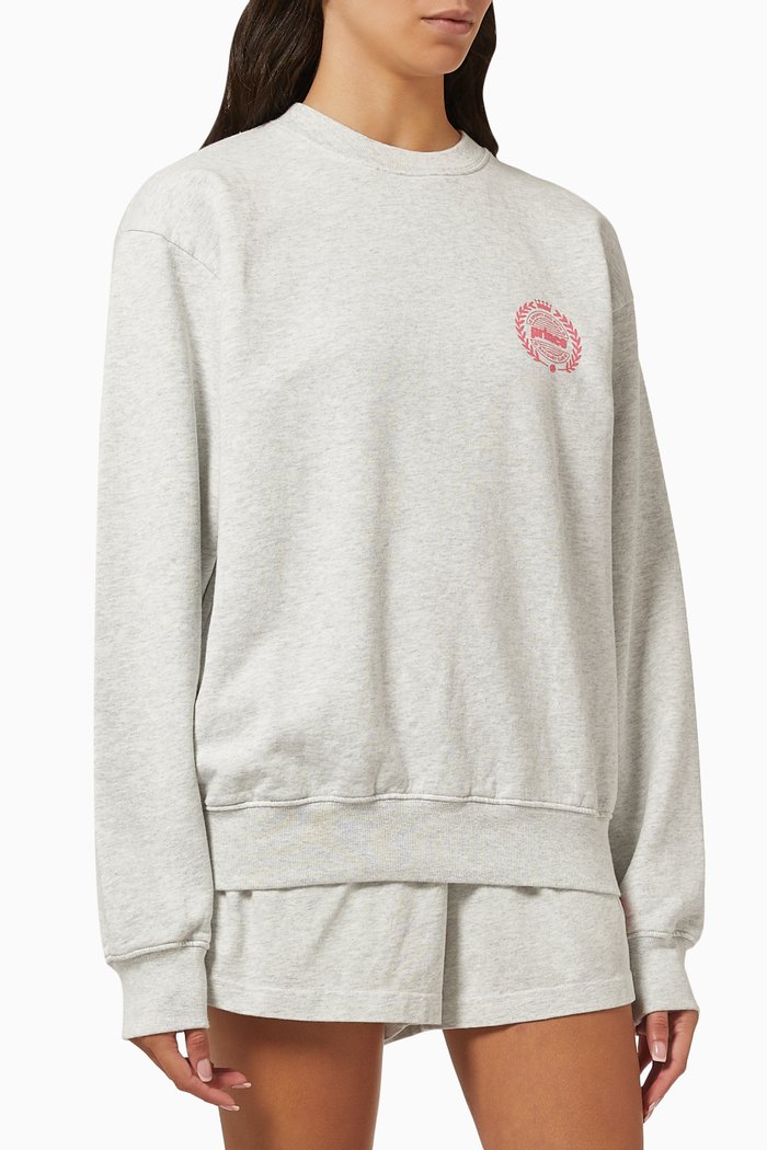

Prince Crest Sweatshirt in Cotton, Grey