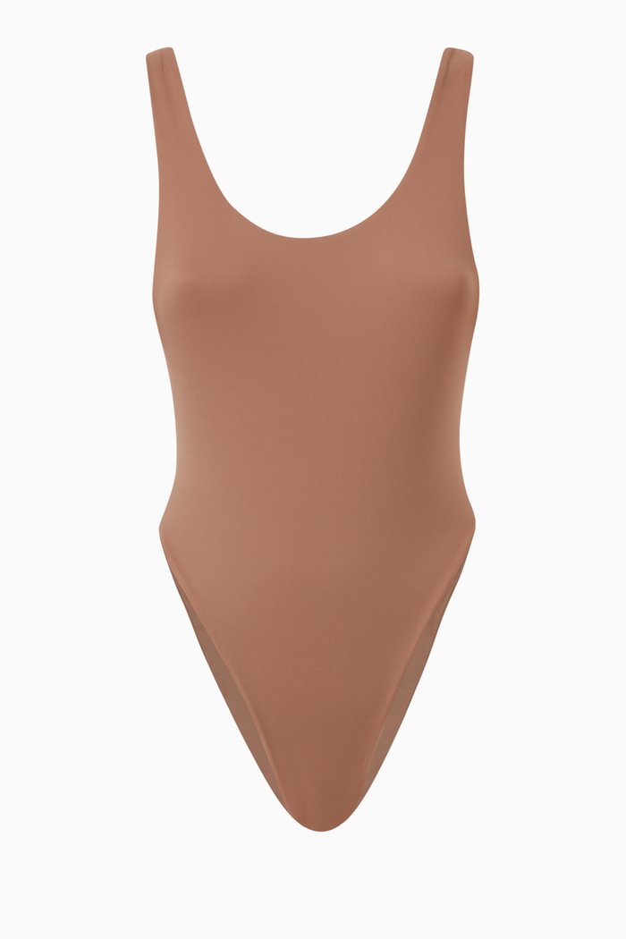 

Funky One-piece Swimsuit in Nylon, Brown