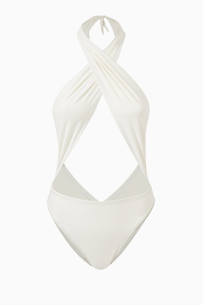 

Italian Stallion Trikini in Nylon, White
