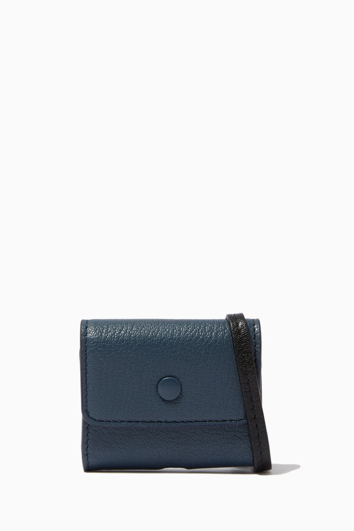 

AirPods Pro Case with Strap in Goat Leather, Blue