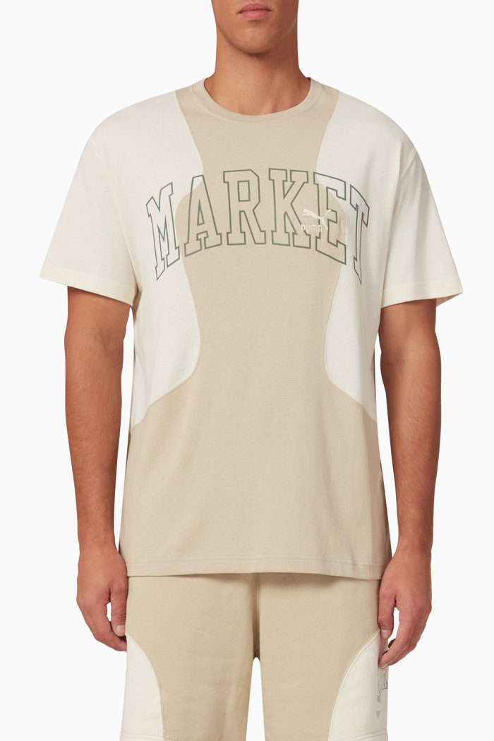 

x Market Logo T-shirt in Cotton, Neutral