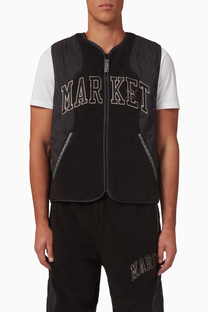 

x MARKET Gilet in Cotton, Black