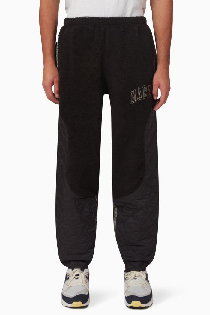 

x MARKET Quilted Sweatpants in Cotton, Black