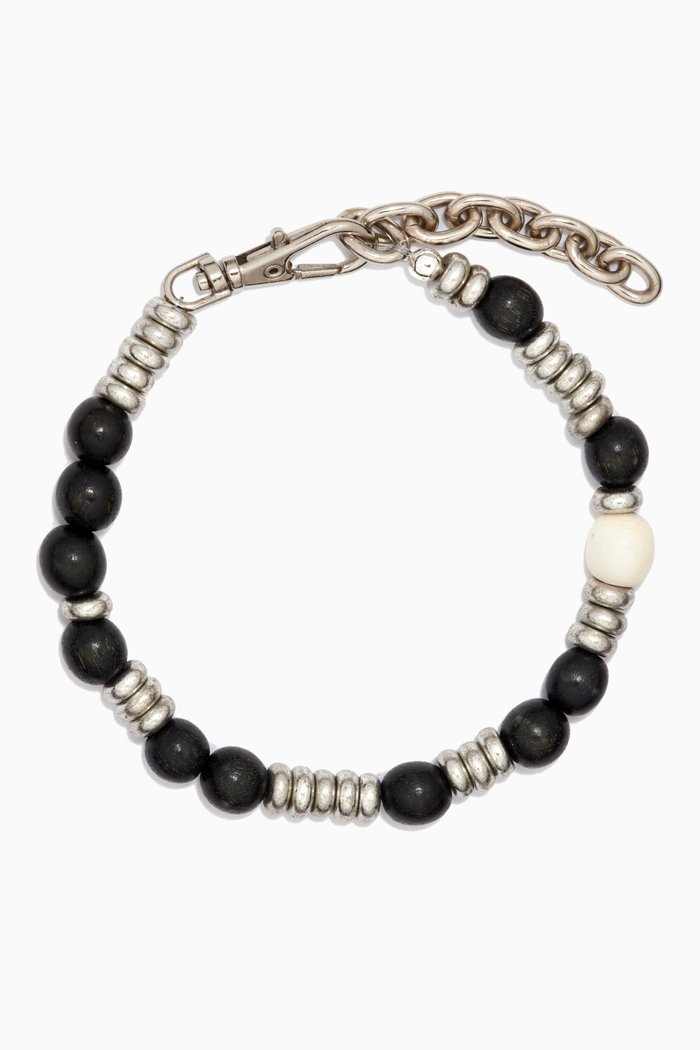 

The Charles Bracelet in Silver Plating, Black