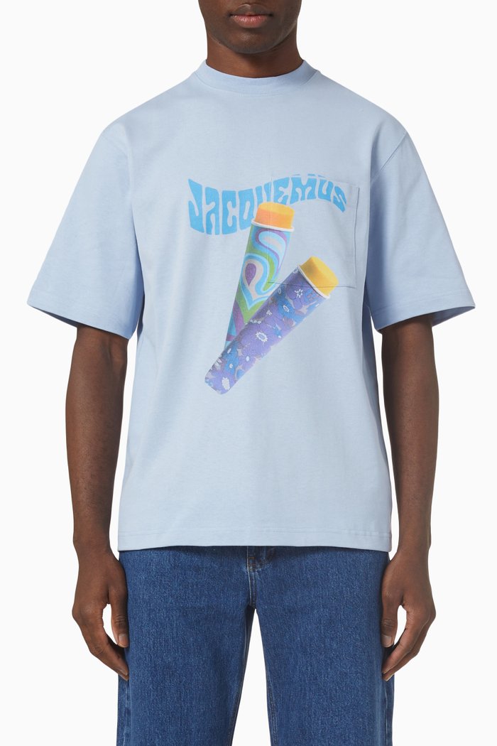 

Paisley-print T-shirt in Cotton-jersey, Blue