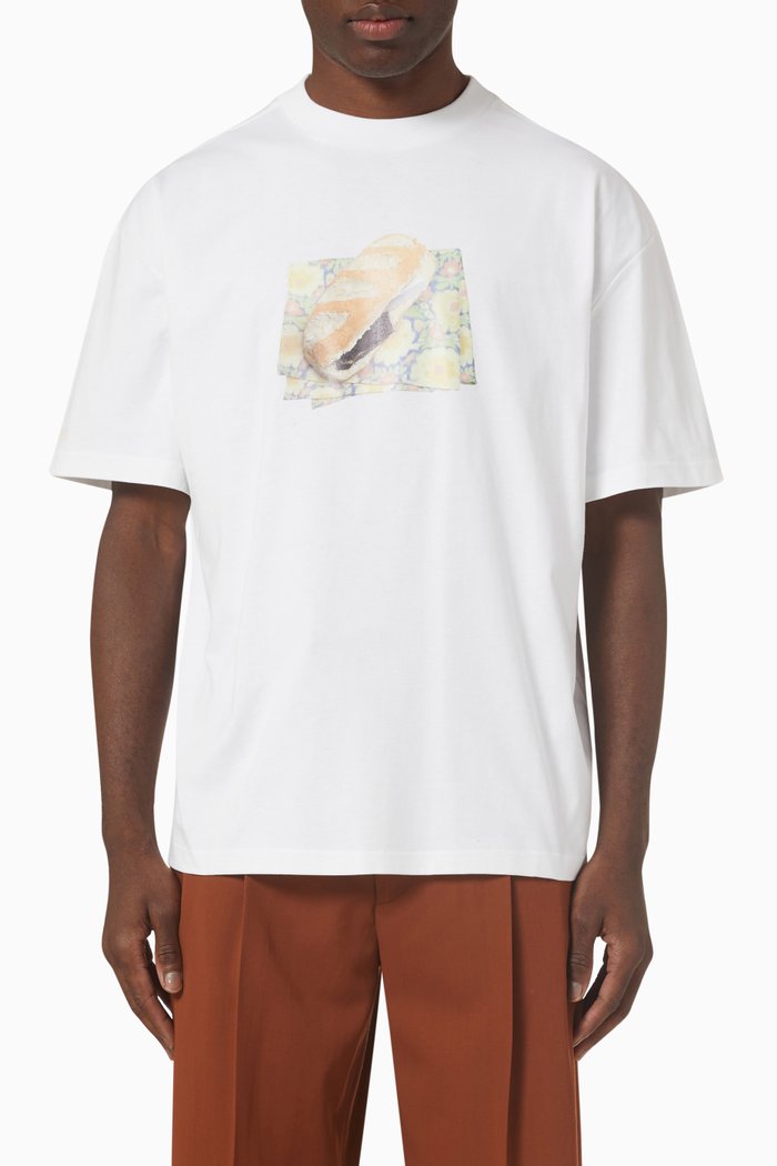 

Sandwich-print T-shirt in Cotton-jersey, White