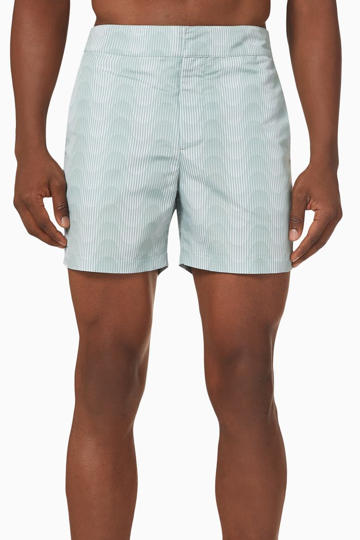 

Classic Swim Shorts in Eco Luna Fabric, Green