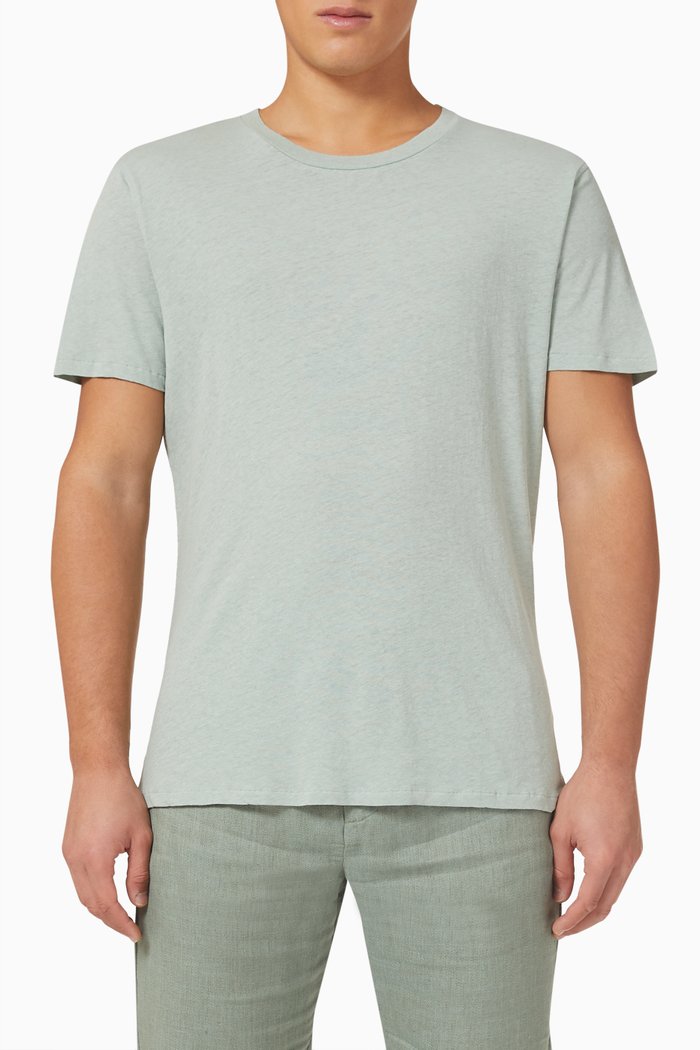 

Lucio T-shirt in Linen Jersey, Green