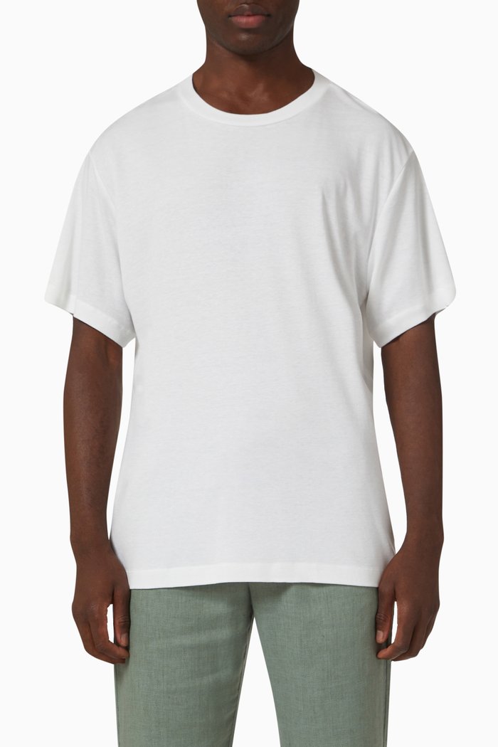 

Dinis T-shirt in Cotton & Linen, White