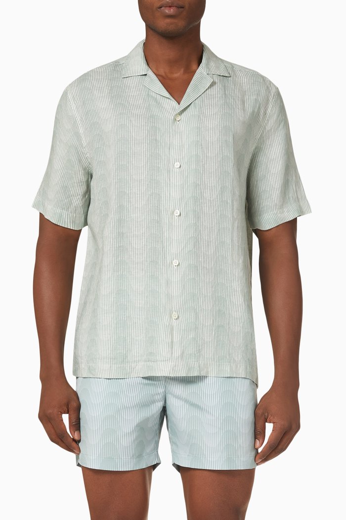 

Roberto Shirt in Linen, Green