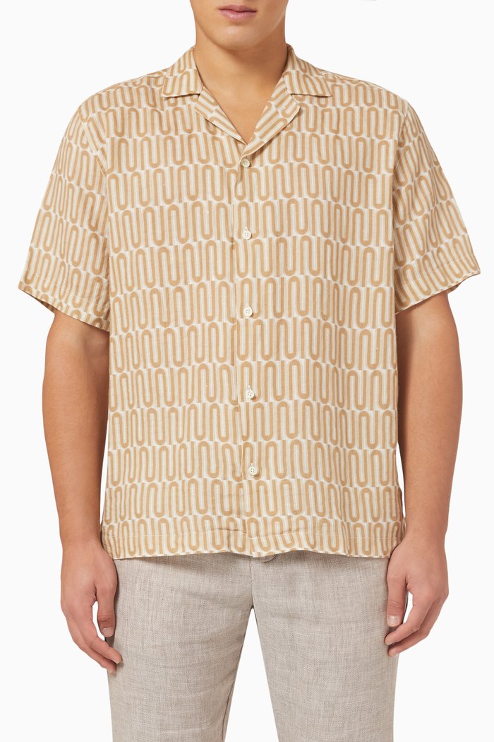 

Roberto Shirt in Linen, Neutral