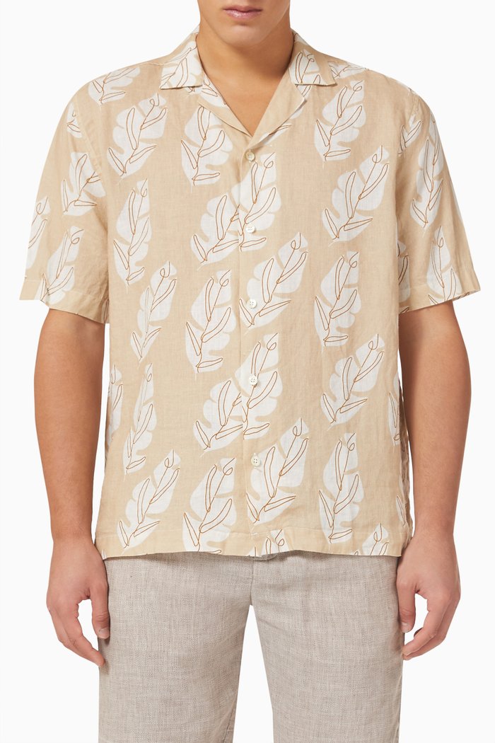 

Roberto Shirt in Linen, Neutral