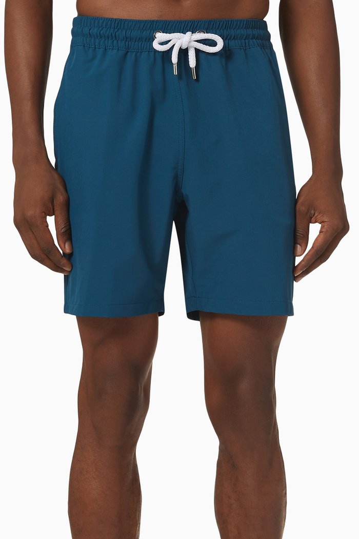 

x Parley For The Oceans Board Swim Shorts in Recycled Technical Jersey, Blue