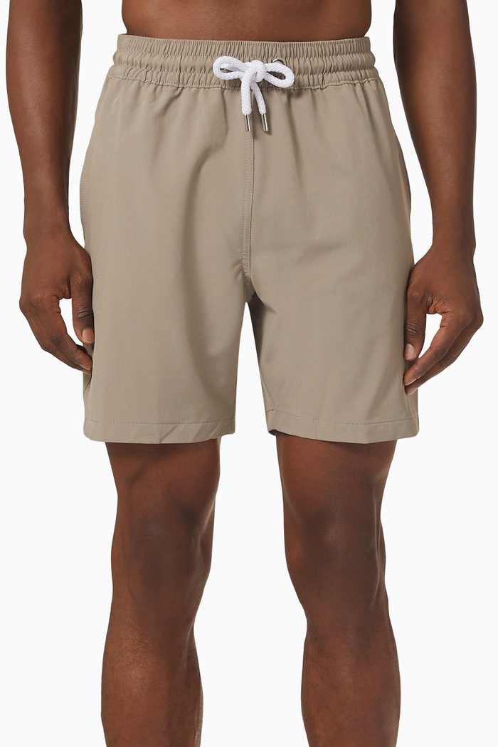 

x Parley For The Oceans Board Swim Shorts in Recycled Technical Jersey, Grey