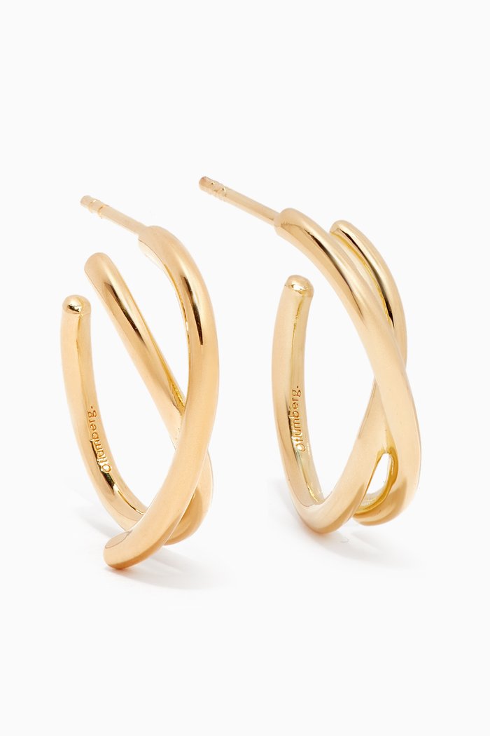 

Woven Hoops in Yellow Gold Vermeil