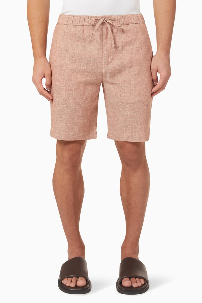 

Felipe Shorts in Linen & Cotton, Brown