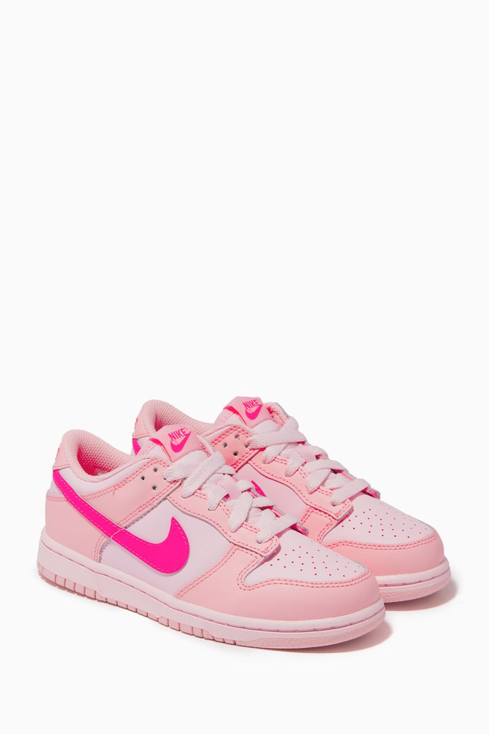 

Dunk Low Sneakers in Leather, Pink
