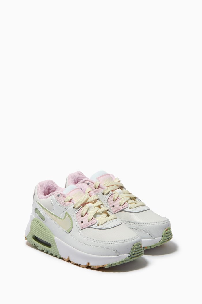 Air Max 90 LTR Sneakers in Leather, Pink