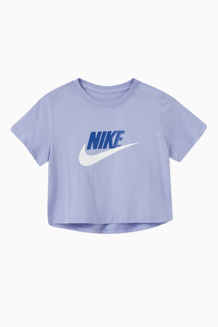 

Cropped T-shirt in Cotton, Purple
