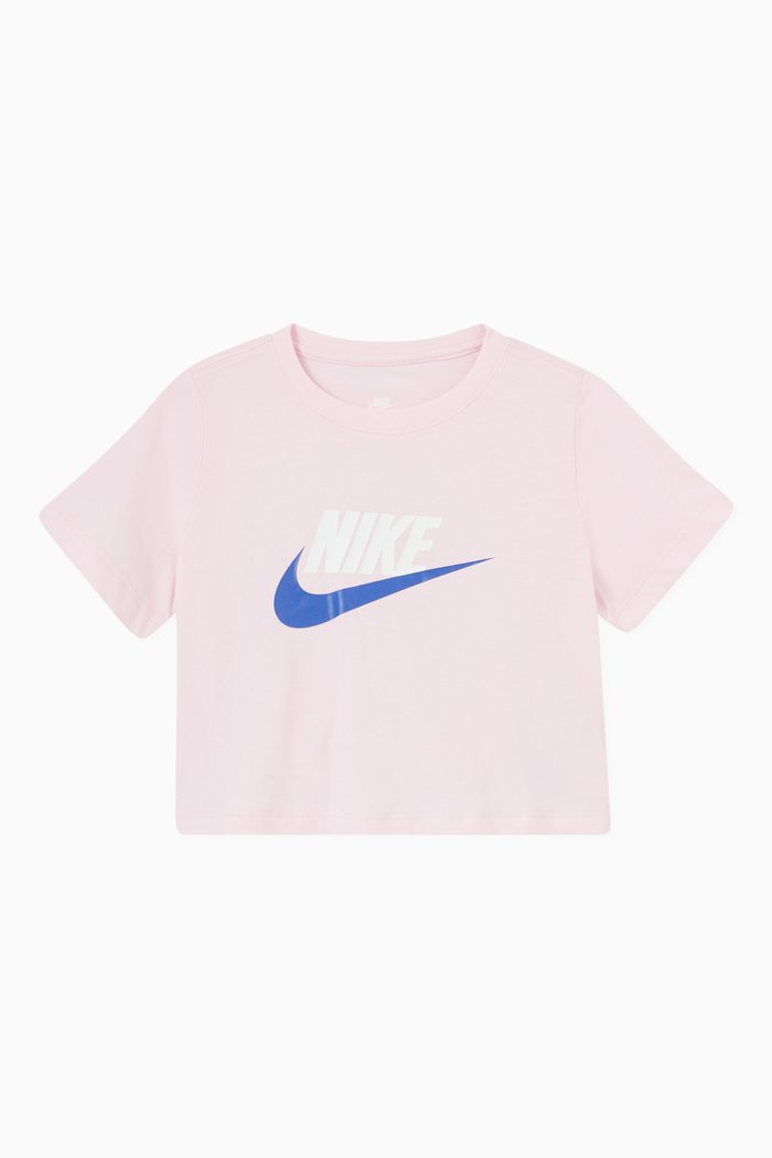 

Classic Crop T-shirt in Cotton, Pink