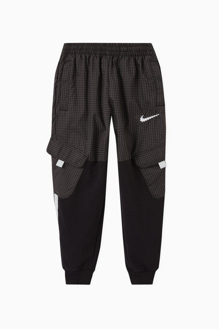 

Outdoor Checkered Pants in Polyester, Black