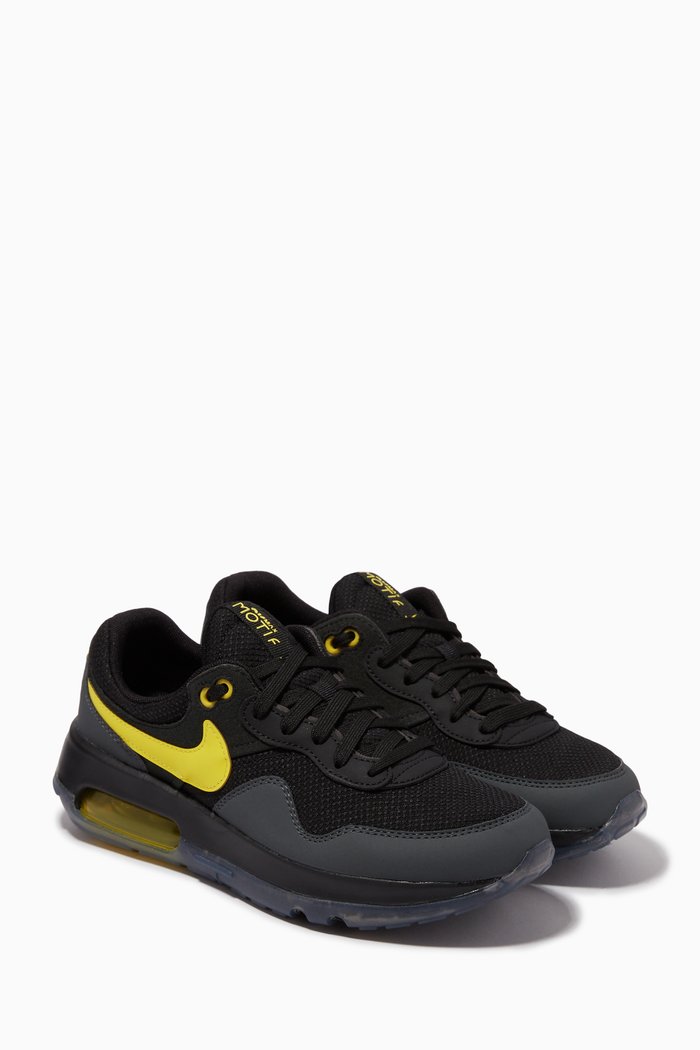 Air Max Motif Sneakers in Suede & Textile, Black