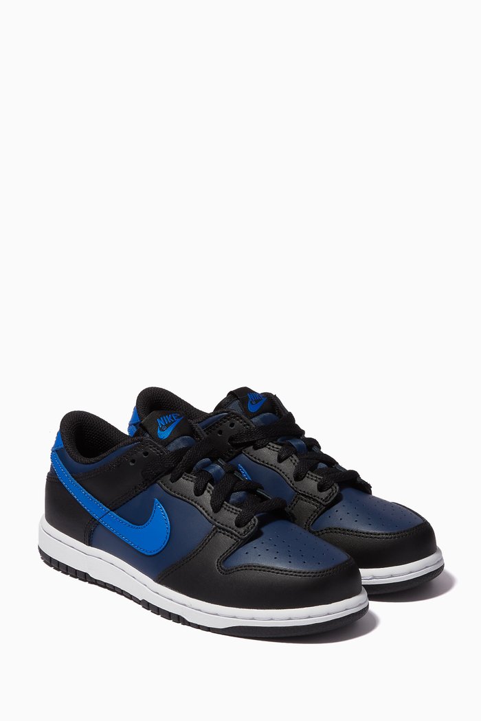 

Dunk Low-top Sneakers in Leather, Blue