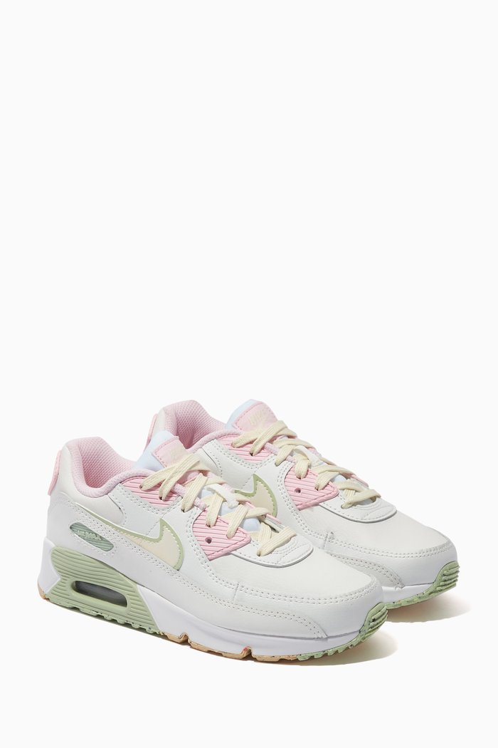 

Air Max 90 Sneakers in Leather, Pink