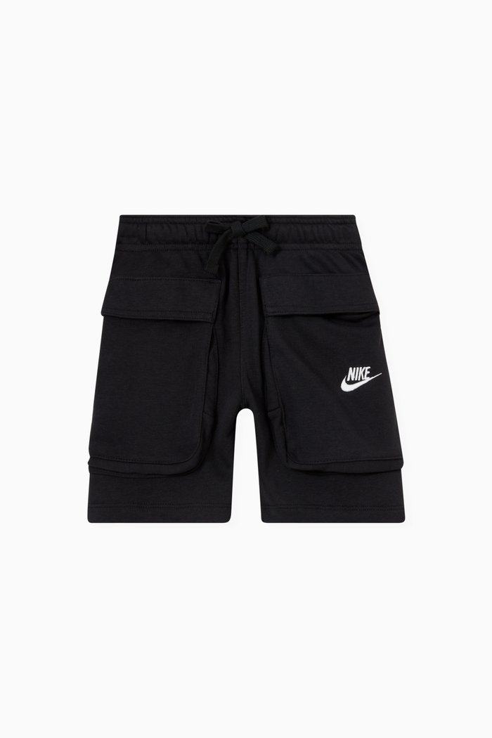 

Cargo Shorts in Cotton Blend, Black