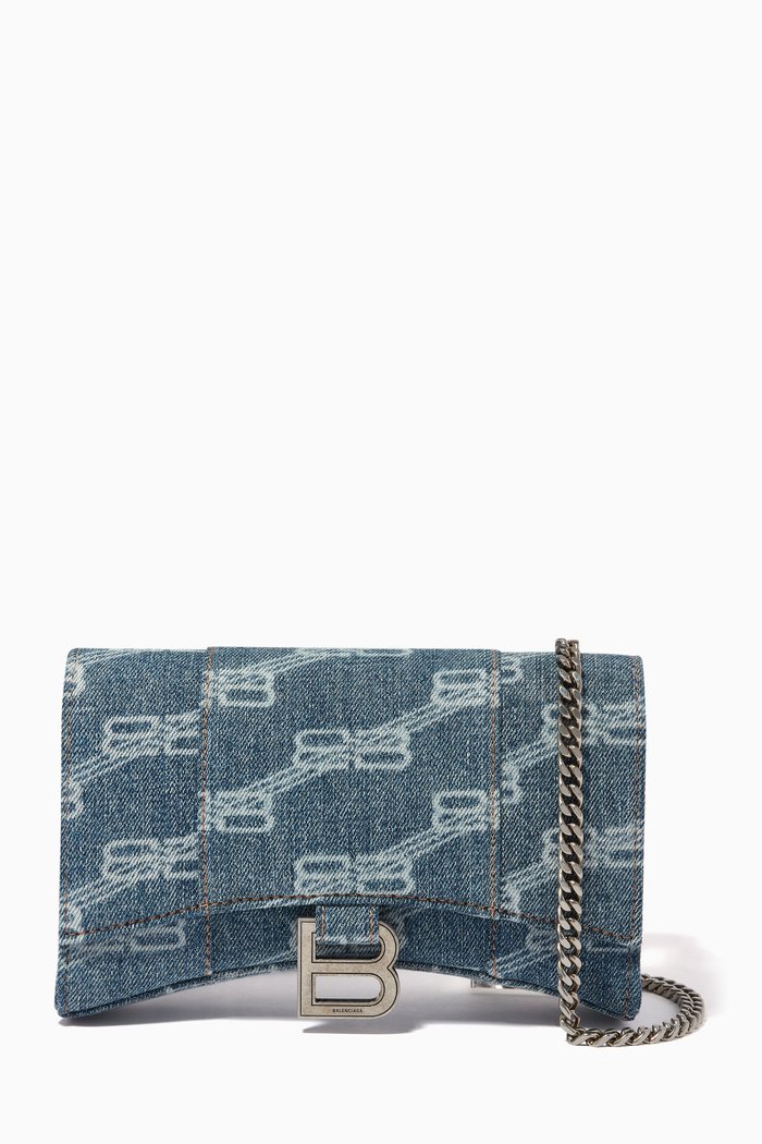 

Hourglass Wallet in BB Monogram Denim, Blue