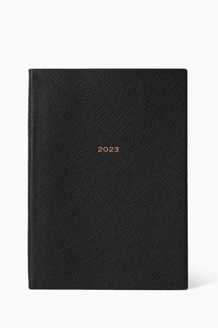 

2023 Soho Diary in Panama Leather, Black