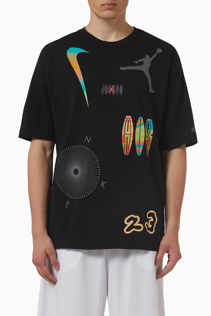 

Jordan Flight MVP 85 T-shirt in Cotton, Black