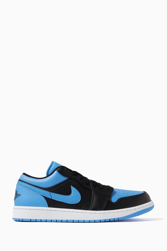 

Air Jordan 1 Low-top Sneakers in Leather, Blue