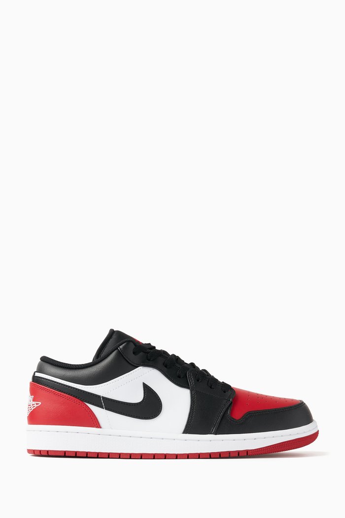 

Air Jordan 1 Low-top Sneakers in Leather, Multicolour