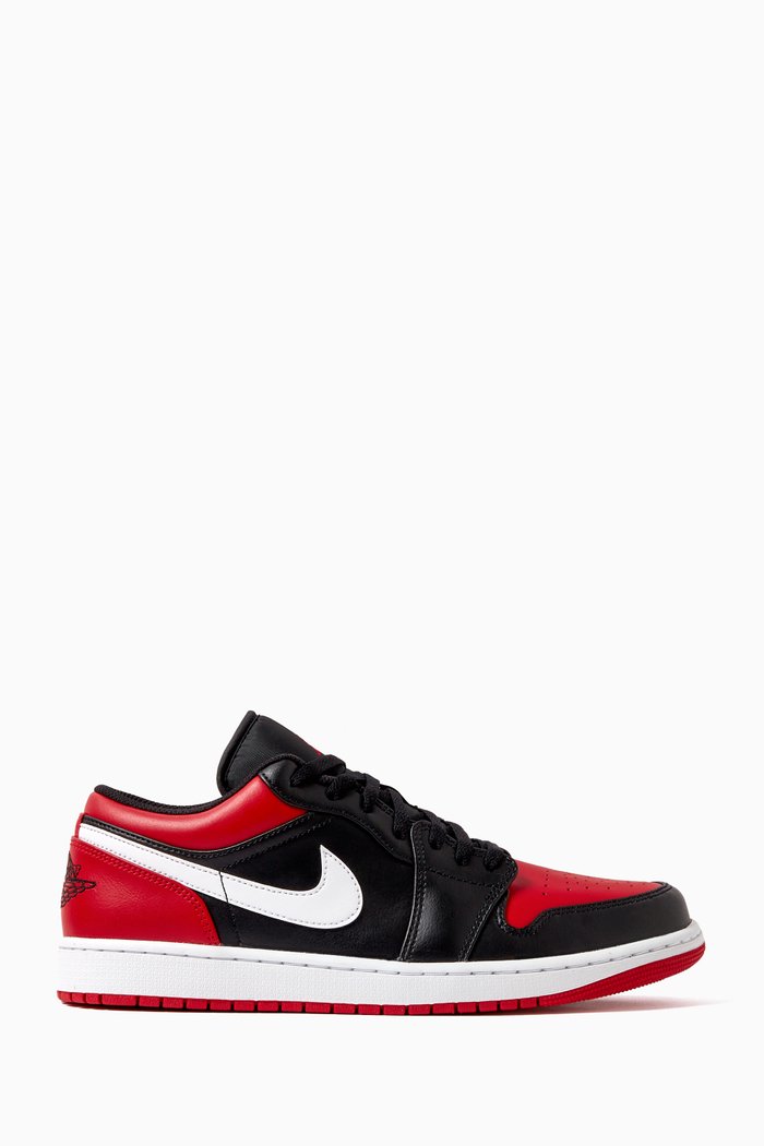 

Air Jordan 1 Low-top Sneakers in Leather, Red