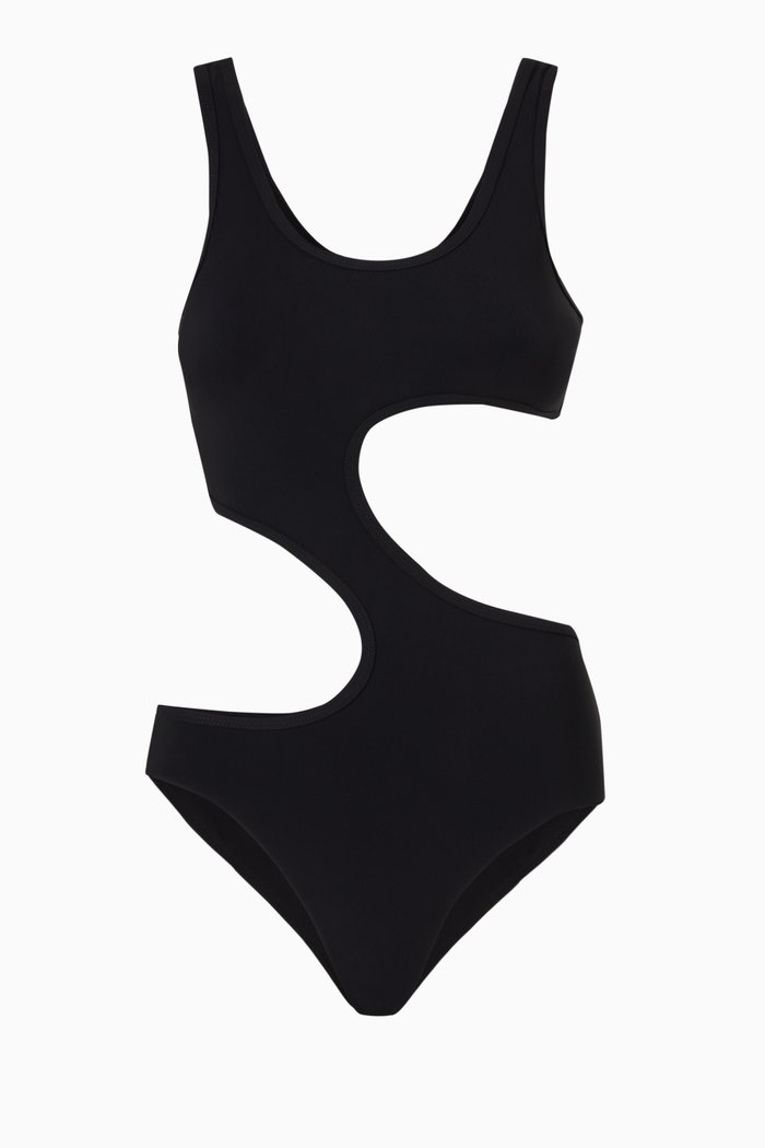 

Hollow Cut-out Swimsuit, Black
