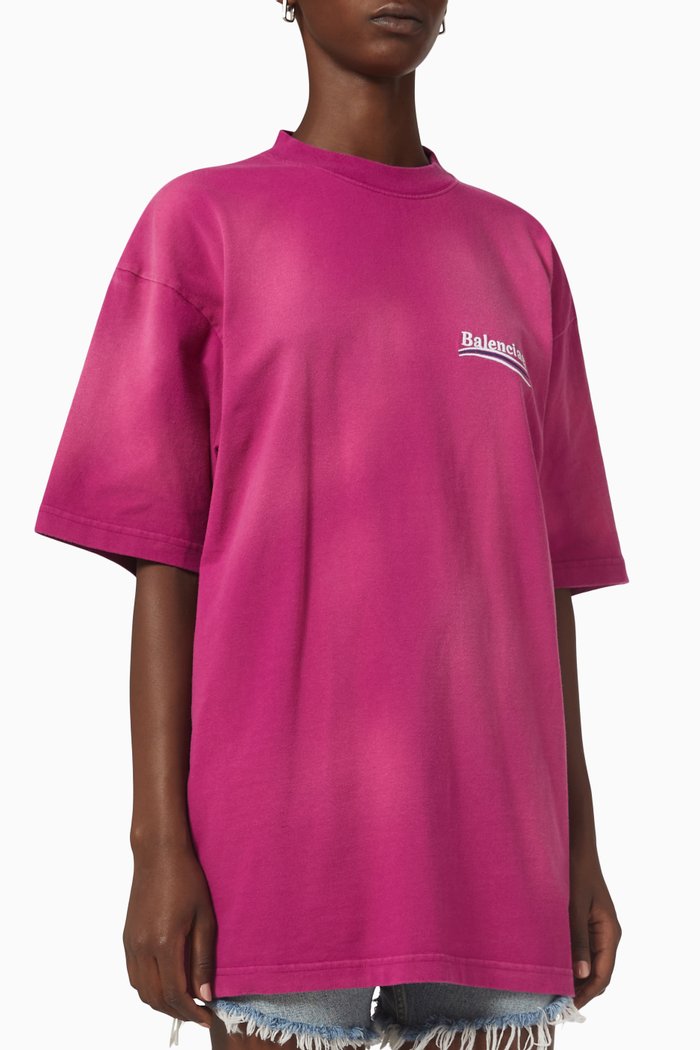 

Political Campaign T-shirt in Vintage Jersey, Purple