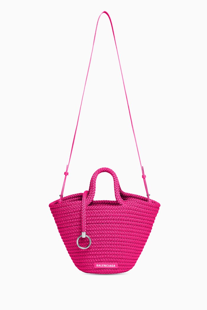

Ibiza Small Basket Bag in Cord, Pink