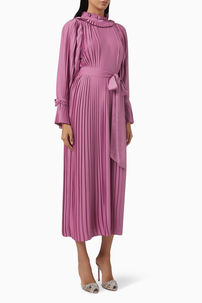 

Pleated Midi Dress, Pink