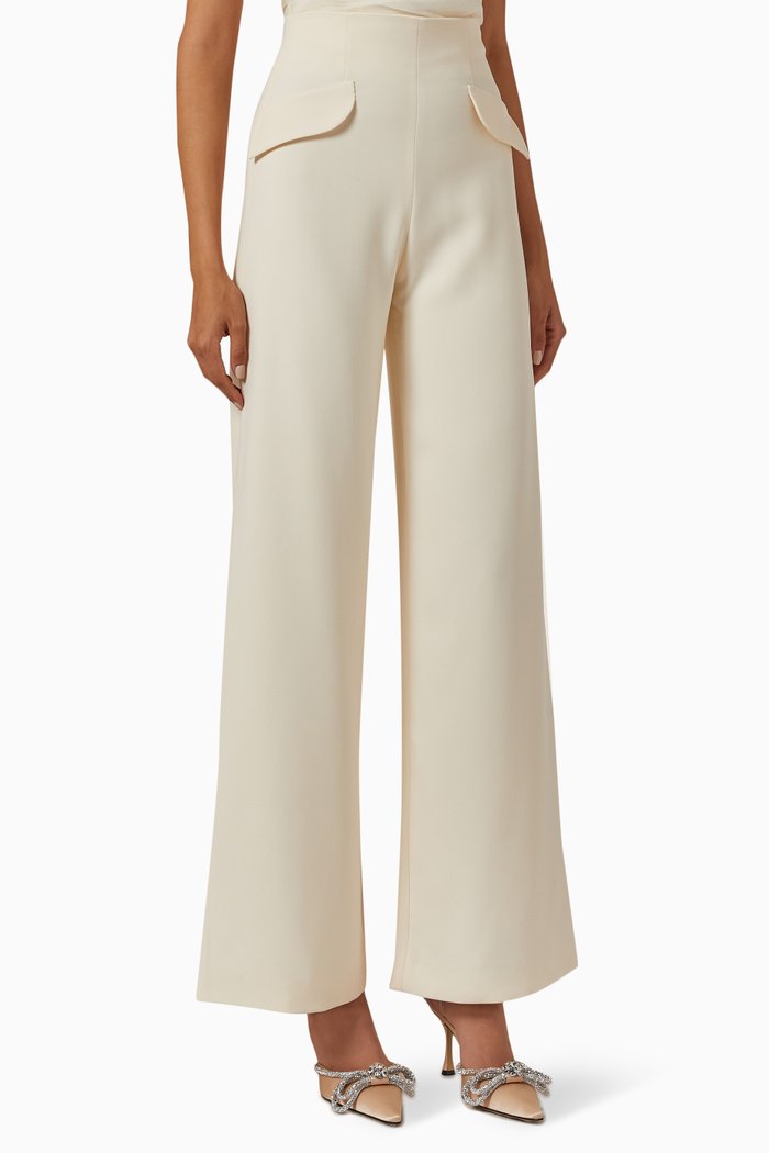 

Empire Waist Pants in Crepe, Neutral