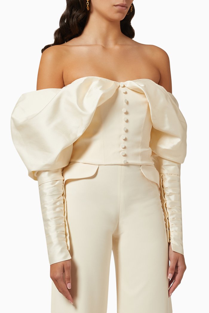 

Opera Top in Silk Satin, Neutral