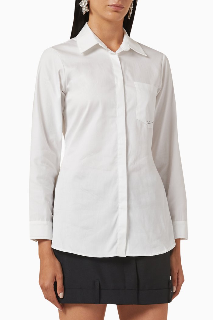 

Alif Shirt in Cotton Poplin, White