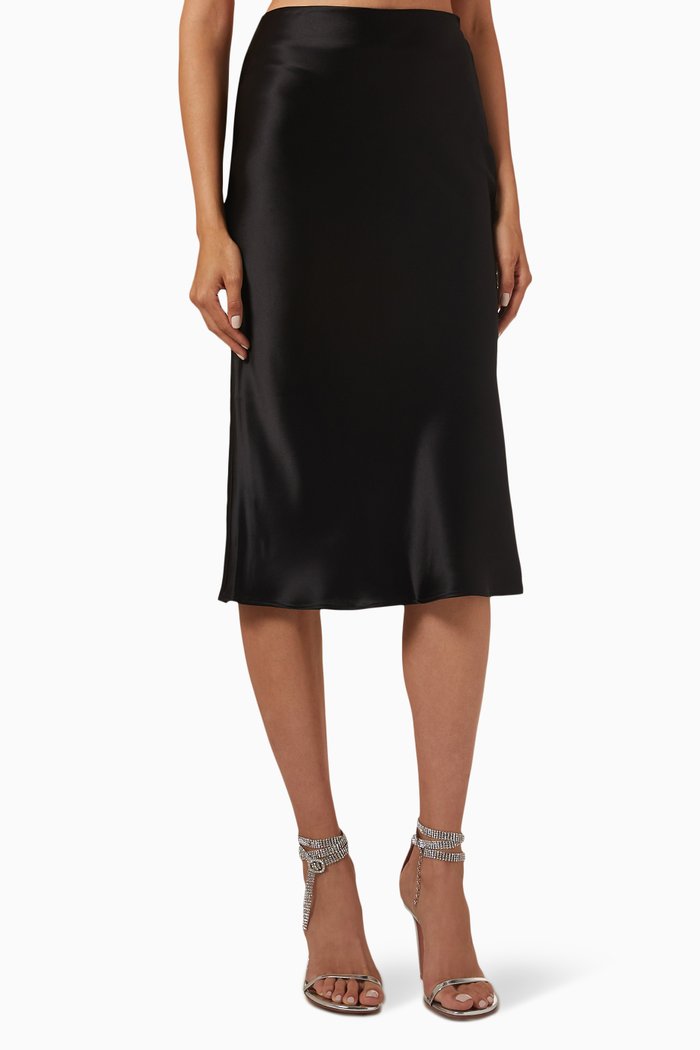

Juliet Skirt in Satin, Black